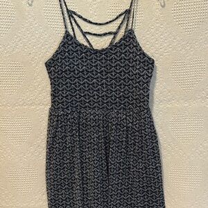 Medium Xhilaration Black and White Strappy Mini Dress